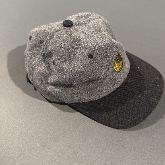 Mitchell & Ness Golden State Warriors Gray & Black Adjustable Hat Cap Wool - Picture 2 of 9